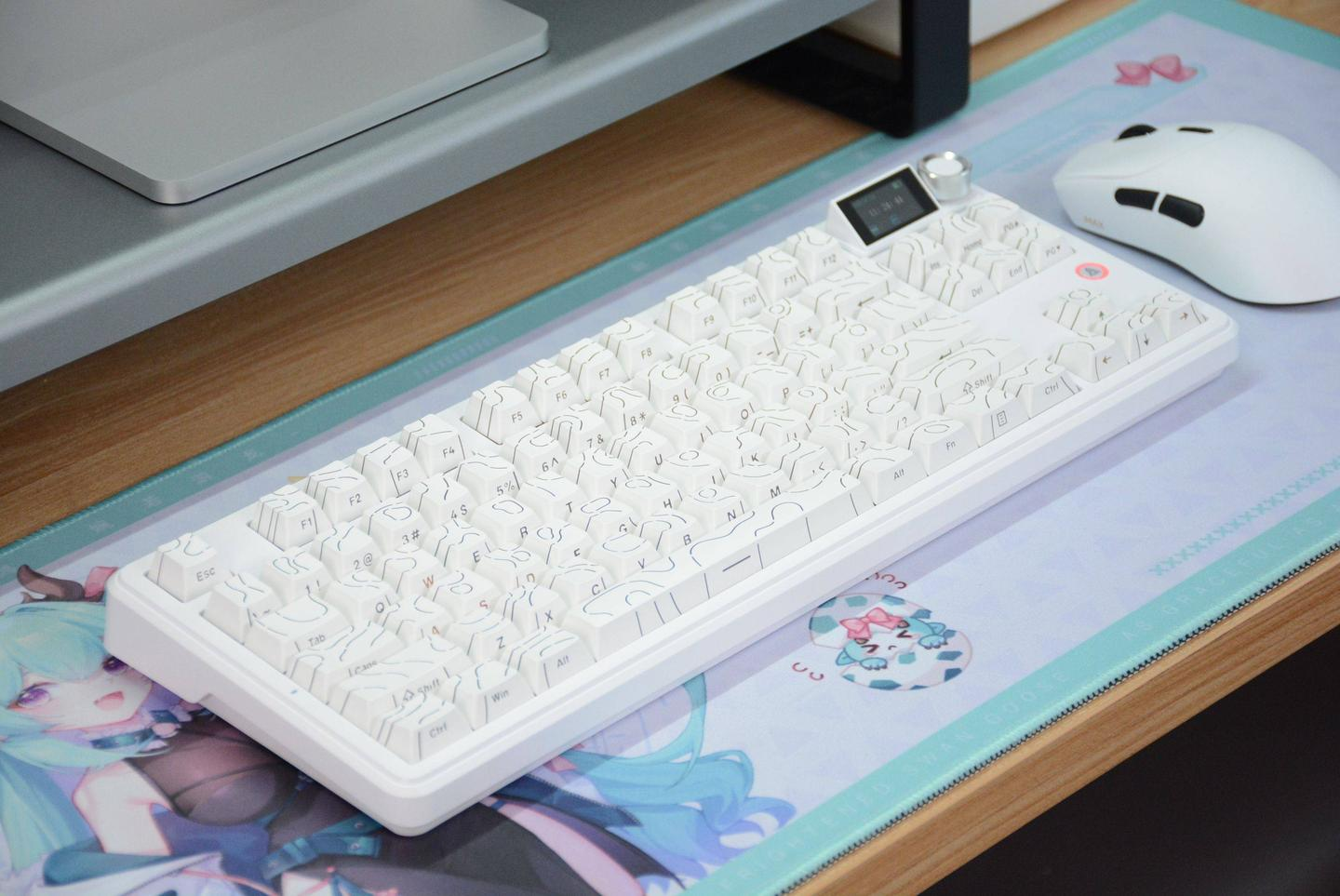 10,000 mAh large battery + color screen: Superb lighting effect with outstanding feel. Review of Blackwood MK87 mechanical keyboard